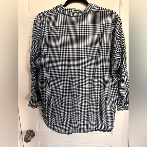 Toad and Co‎ Blue Gingham ORGANIC Cotton shirt Women’s Size M - Picture 5 of 9